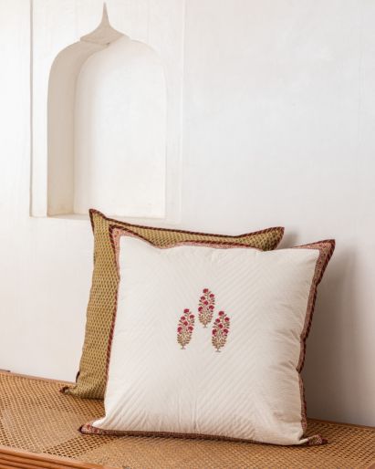 French Traditionally Cushion Cover Size 65 X 65 Cms