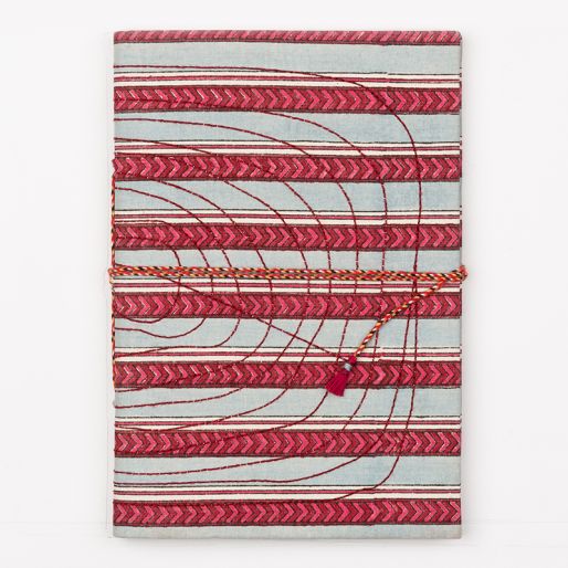 Bahi Notebook Large (Pise Stripe Sky Blue Pink)