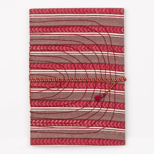 Bahi Notebook Large (Pise Stripe Violet Pink)