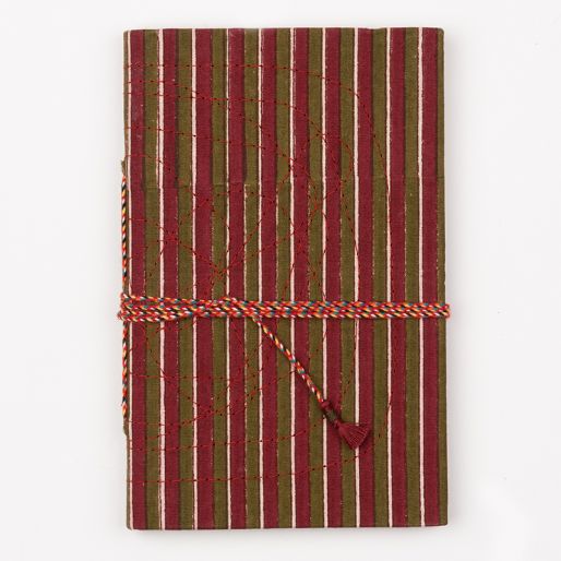 Bahi Notebook Small (Fine Stripe Chatni Marroon)
