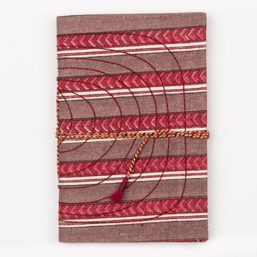 Bahi Notebook Small (Pise Stripe Violet Pink)