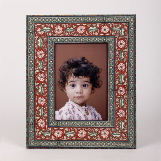 Photo frame large (Pavot Border with Hiran)