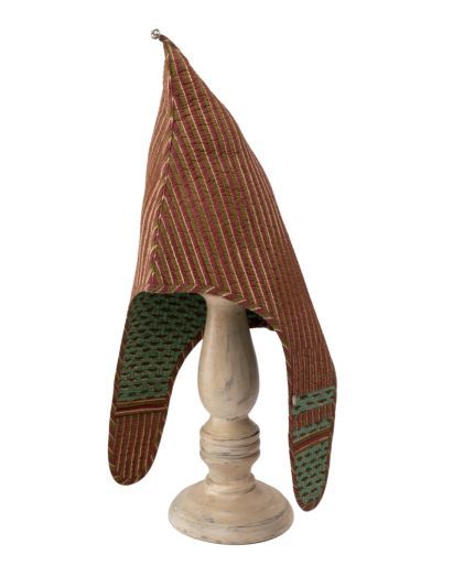 Lama Hat (Maroon Chutni Stripes / Green Lips  ) ( 6 -8 ) Years