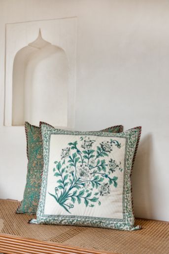 French Traditionally Quilted Cushion Cover 65 X 65 Cms