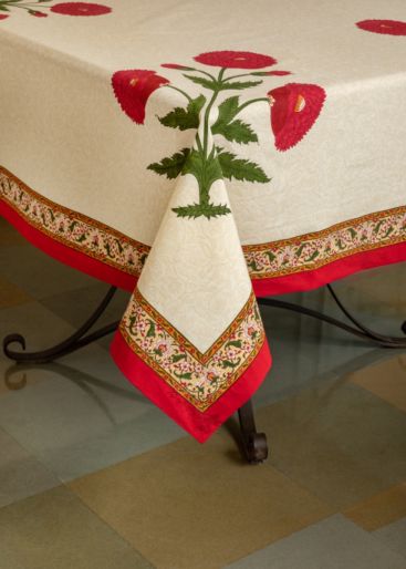 Tablecloth (Poppy On Cream)