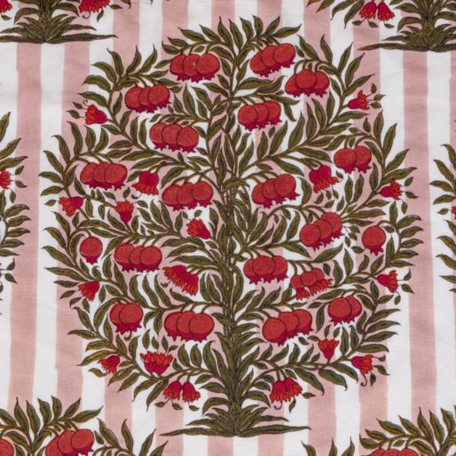 FABRIC ANAR PINK STRIPES-Cambric