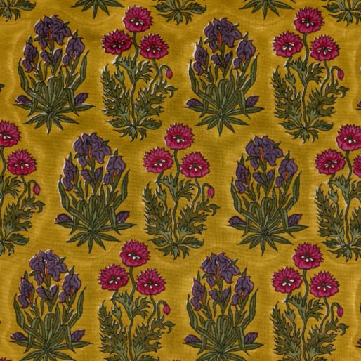 FABRIC POSHT SOSAN ON YELLOW-Cambric