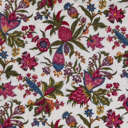 FABRIC  ANANAS ON WHITE-FURNISHING (40s)