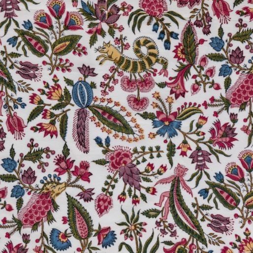 FABRIC WHITE JUNGLI-Muslin