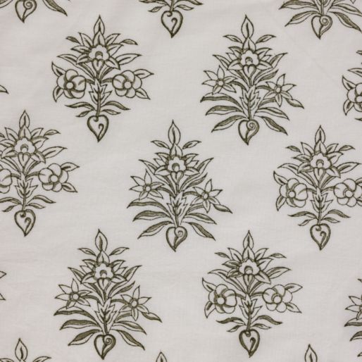 FABRIC GREEN PALLA BUTA OPEN CAMBRIC