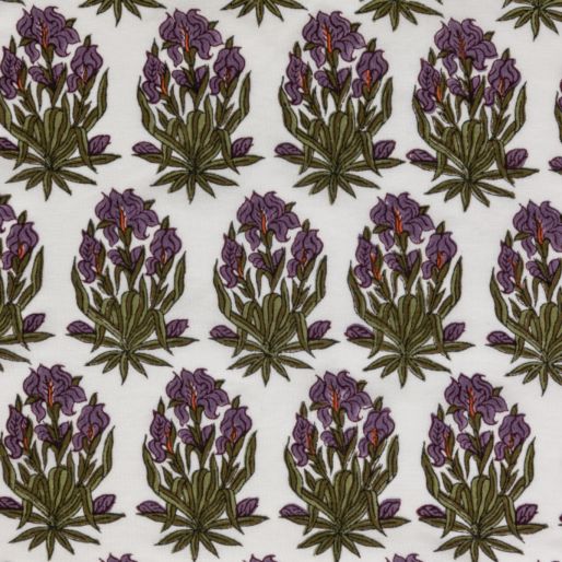 FABRIC DARK SOSAN ON WHITE-Cambric