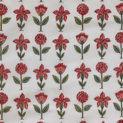FABRIC SUZANI BUTI ORANGE -Cambric