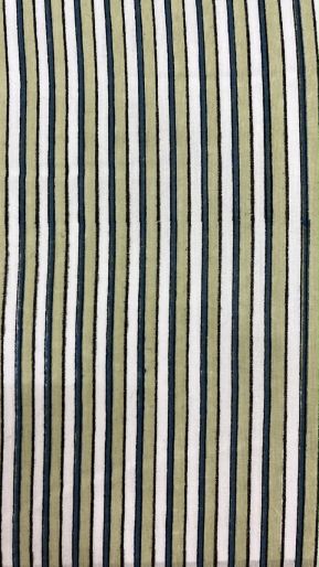 FABRIC BLUE-GREEN-WHITE STRIPES CAMBRIC