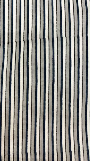 FABRIC BLUE- GREY-WHITE STRIPES CAMBRIC