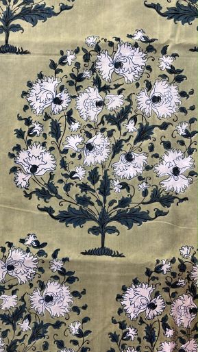 FABRIC BLUE WHITE AMAPOLA BUTA CAMBRIC