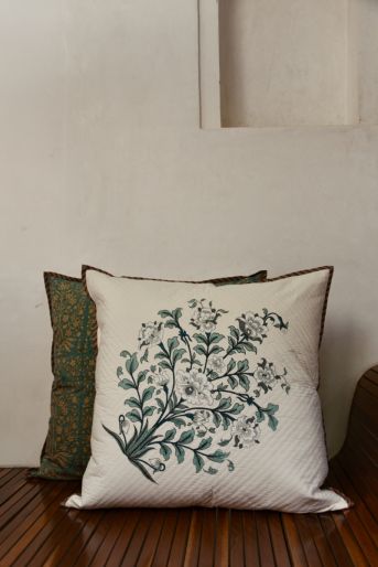 French Traditionally Quilted Cushion Cover 65 X 65 Cms