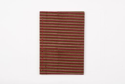 Uncut Sketchbook (Maroon & Chutni Stripes)