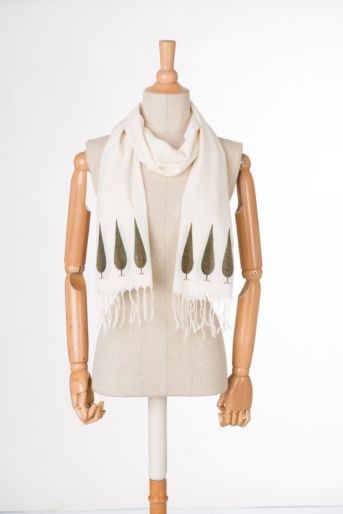 Khadi Printed Scarf Small (Cypress)