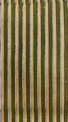 FABRIC KHAKI-GREEN STRIPES-FURNISHING (40s)