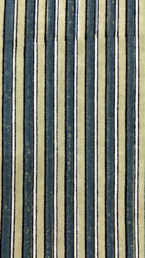FABRIC LIGHT GREEN-SLATE STRIPES CAMBRIC