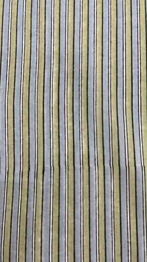 FABRIC PALE BLUE-GREEN STRIPES CAMBRIC