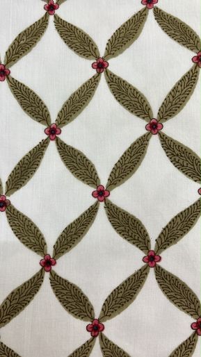 FABRIC PINK GREEN MAKISAN  JAL CAMBRIC