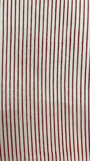 FABRIC PINK ON CREAM STRIPES MUSLIN
