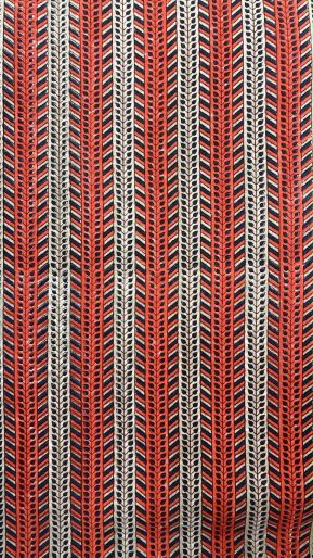 FABRIC RUST _ GREEN HERRING BONE CAMBRIC