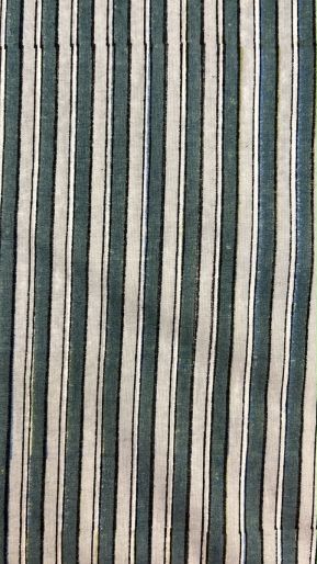 FABRIC SLATE - GREY STRIPES MUSLIN